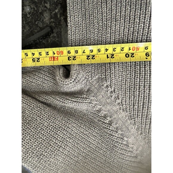 Men’s Gray Gap Vintage Sweater Shawl Collar Size Large Academia Fisherman Preppy - Picture 4 of 4
